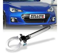 Rolling Gears Rear Front Tow Hook Compatible with Scion FR-S 2013-2016, Toyota GT86 2017-2021, Subaru BRZ 2013-2021, Subaru WRX 2015-2021 Decoration Accessory, Track Racing Style Towing Hook (Silver)