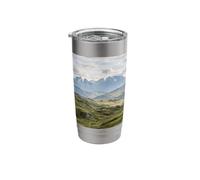 Rolling Green Hills Mountain Range Scenic Valley Stainless Steel Insulated Tumbler