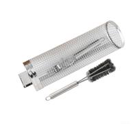 Rolling Grill Basket Stainless Steel Rotating BBQ Cage(B)