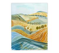 Rolling Hills of Yorkshire England Landscape Soft Wall Art Print Artery8 Multi W24 inch x H32 inch