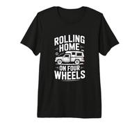 Rolling Home On Four Wheels Camper Van Road Trip Premium T-Shirt