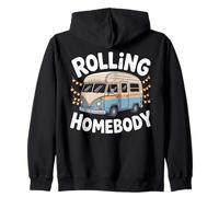 Rolling Homebody Camper Van Travel Zip Hoodie