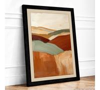 Rolling Horizons Modern Framed Wall Art Print A2 (59.4×42cm) Black, Wall Decor for Living Room, Bedroom, Office & Home, Ready to Hang, Art Gift