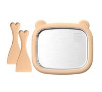 Rolling Ice Cream Maker - Cute Bear Style, Food-Grade Stainless Steel Pan, Manual Instant Cold Plate DIY Yogurt Tray | Portable Dessert Roller Kit for Kitchen Kids Adults Party Family Fun