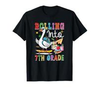 Rolling Into 7th Grade Goose Skating Back To School Students T-Shirt