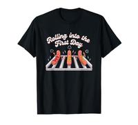 Rolling Into The First Day Funny Back to School Hot Dog Value Graphic T-Shirt