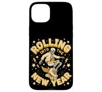 Rolling Into The New Year Skeleton Roller Skater Case for iPhone 15 Plus