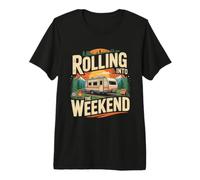 Rolling Into The Weekend Camper Road Trip Premium T-Shirt