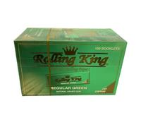Rolling King Regular Green Cut Corners Rolling Papers - Box of 100 booklets