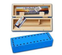 Rolling Kit Stash Box With Elements Blue King Size Papers & Filter Tips | Mini, Smoking Kit Stash Storage Box Compact & Portable Random Print, Magnetic Closure Kingsize Rolling Papers & Tips Gift #1