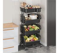 Rolling Kitchen Cart Storage Trolley for Snacks Essentials & Toiletries Multi-Purpose Service Cart for Home nization Mobile Utility Cart for Easy Access