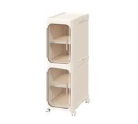 Rolling Kitchen Utility Cart with Slide-Out Storage, Slim Organizer for Narrow Spaces