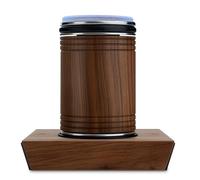 Rolling Knife Sharpener Walnut - Premium Magnetic 15°/20° Knife Sharpener with Diamond & Ceramic Discs, Leather Strop & Solid Walnut Base - Professional Kitchen Gadget & Chef Knife Sharpening Kit