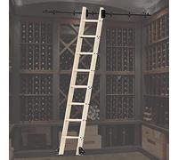 Rolling Ladder Hardware Kit - 400cm Rails for Library & Office - Easy to Install for Home & Commercial Use