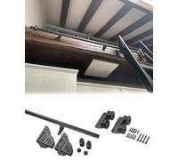 Rolling Ladder Hardware Kit with Bottom Brake RollerHeavyDuty Hanging Track for Loft & Library Ladders Easy Installation Ideal for SpaceSaving Solutions