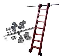 Rolling Ladder Hardware Library Retractable Sliding Ladder Hardware Kit(No Ladder) + Extention Track, Round Tube Mobile Ladder Rail, For Bookshelf/Loft/Home (Size : 10ft/300cm Track kit)