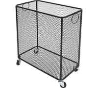 Rolling Laundry Basket Cart With Wheels, Metal Hamper Organizer For Clothes Storage, Ideal For Living Room, Bathroom, Closet, Portable Laundry Solution Black Rectangular