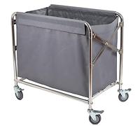 Rolling Laundry Sorter Trolley Hotel Room Service Cart Bathroom Storage Hamper Mobile Clothes nizer Space-Saving Laundry Solution Multi-Purpose Rolling Cart