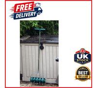 Rolling Lawn Aerator 300mm Spiked Roller Green Compact Style for Lawn Care
