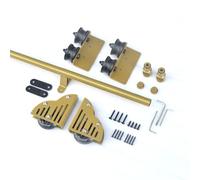 Rolling Library Ladder kit 4FT/1.22m Sliding Library Ladder Golden Hardware Kit, Floor Wheel with Brake No