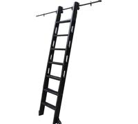 Rolling Library Ladder Kit, Sturdy Slide Rails for Loft Stairs and Bookshelves, Mobile Track System for Easy Access