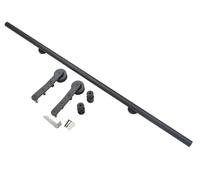 Rolling Library Lladder Kit 200CM Sliding Ladder Hardware Smooth Black Home Office Library Rolling Track(Black)