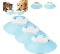 Rolling Lick Feeder for Dog, Dogs Lick Ball, Dog Licking Bowl with Ball, Pets Slow Feeder Bowl, Calming & Anxieties Relief (3Pcs*White)