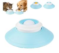 Rolling Lick Feeder for Dog, Dogs Lick Ball, Dog Licking Bowl with Ball, Pets Slow Feeder Bowl, Calming & Anxieties Relief (White)