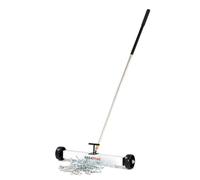 Rolling Magnetic Sweeper Magnetic Pickup Tool Magnetic Sweeper with Wheels Nail Magnet Sweeper 17 inch Heavy-Duty Magnetic Lawn Yard Sweeper, Capacity with Quick & Release