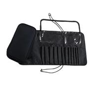 Rolling Makeup Brush Case - Roller Brush Storage Bag, Multipurpose Makeup Brush Organizer | Portable Makeup Brush Roll Up Case, Black, Consulte la descripción, See description