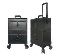 Rolling Makeup Case Travel Train Case with Wheels Cosmetic Trolley, Travel Makeup Case Artist Makeup Train Case Cosmetic Organizer
