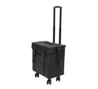 Rolling Makeup Case with 8 Removable Drawers, Makeup Suitcase on Wheels, Travel Makeup Organizer, Retractable Handle & Universal Wheels, for Makeup Artists, Cosmetologists, Home Storage, 38*29*42cm