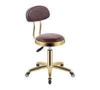 Rolling Massage Stool with Back Support, Height Adjustable Swivel Barstool for Tattoo Pedicure Facial Medical Lab Use