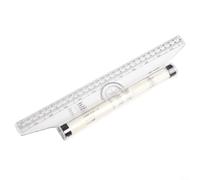 Rolling Measuring Ruler for Drawing Circles, Ellipses, and Parallel Lines, Equipped with Clear Scale and Formulas for Quick Calculation Assistance (A)