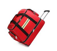 Rolling Medical Bag with Reflective, Telescopic Handle & Shoulder Strap, Empty First Responder Bag for Firefighter, Outdoor Rescue, Hiking