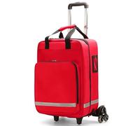 Rolling Medical Bag with Removable Pull Rod for First Aid, Nursing, and Home Health Care