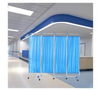 Rolling Medical Privacy Screen On Wheels, Foldable Room Divider Temporary Fence, 180cm High Foldable Room Isolation Temporary Fence For Clinic/Ward/Exam Room, Space Saving(4 Panel)