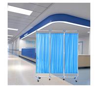 Rolling Medical Privacy Screen On Wheels, Foldable Room Divider Temporary Fence, 180cm High Foldable Room Isolation Temporary Fence For Clinic/Ward/Exam Room, Space Saving(3 Panel)