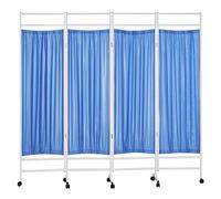 Rolling Medical Privacy Screen on Wheels, Medical Privacy Screen Portable, 3/4/5/6 Panel Indoor Temporary Room Partition Wall Fencing with Wheels, for Hospital/Clinic/Ward, Metal Iron Frame