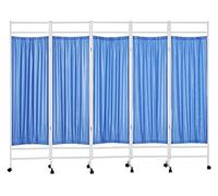 Rolling Medical Privacy Screen on Wheels, Medical Privacy Screen Portable, 3/4/5/6 Panel Indoor Temporary Room Partition Wall Fencing with Wheels, for Hospital/Clinic/War