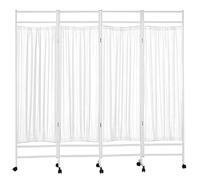 Rolling Medical Privacy Screen on Wheels, Medical Privacy Screen Portable, 3/4/5/6 Panel Indoor Temporary Room Partition Wall Fencing with Wheels, for Hospital/Clinic/War