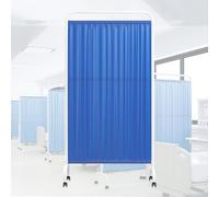 Rolling Medical Privacy Screen With Wheels, Foldable Room Divider, 6-foot High Temporary Fence For Clinic/Patient/Exam Rooms(Color-2,3-panel)