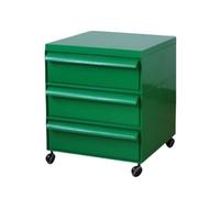 Rolling Metal File Cabinet with Casters 3Drawer Under Desk Storage for Home Office Dark Green Slim Design SpaceSaving Organizational Solution