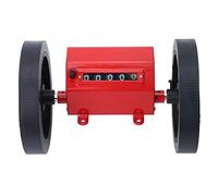 Rolling Meter Counter, 5 Digits Mechanical Length Counter with Rust Free Stainless Steel Shell, Rubber Roller for Smooth Measuring, for Leather Plastic Film Weaving