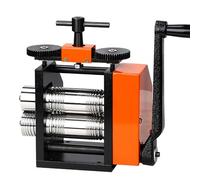 Rolling Mill for Jewelry Making, Manual 4-in-1 Metal Roller Press Tool with Hand Crank for Wire Shaping, Sheet Rolling and Embossing Patterns