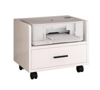 Rolling Mobile Printer Stand with Drawer, Multifunctional Under Desk Cart for Home Office, Fits Printers, Scanners & Fax Machines (Walnut, 21x15.7x17.7 inches)