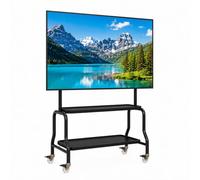 Rolling Mobile TV Stand on Wheels, Portable TV Cart