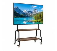 Rolling Mobile TV Stand on Wheels, Portable TV Cart