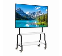 Rolling Mobile TV Stand on Wheels, Portable TV Cart