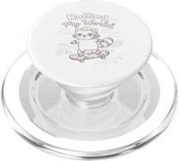 Rolling My World Cute Cat Skateboarding Lover PopSockets PopGrip for MagSafe